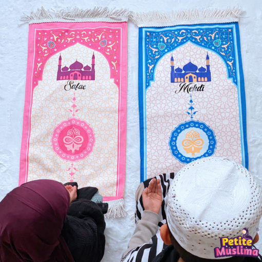 Gebedskleed voor kinderen, Gepersonaliseerd gebedskleed, gebedskleed met naam, petite muslima