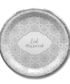 Silber Eid Mubarak Platten
